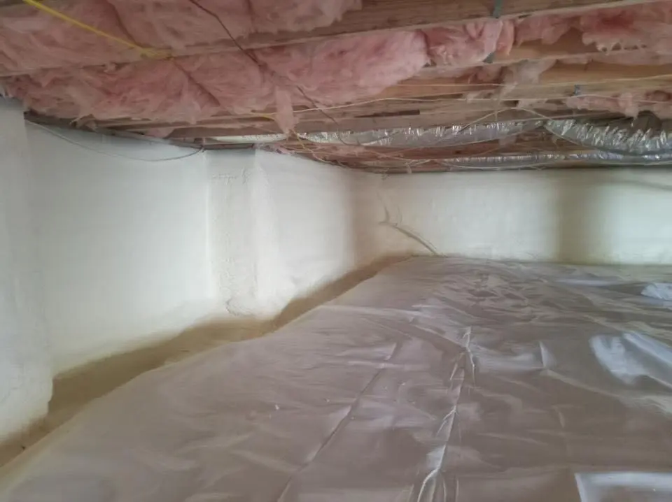 Crawl space encapsulation with closed-cell spray foam for Attic Insulation in Molalla